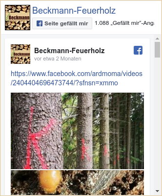 Die Facebookseite des Baumdienstes in Geestland